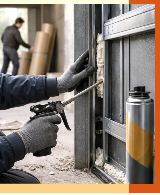 Заполнение пустот ворот в Россоши от 4666 руб. — заливка ППУ, утепление под ключ | ТепломастерРсс