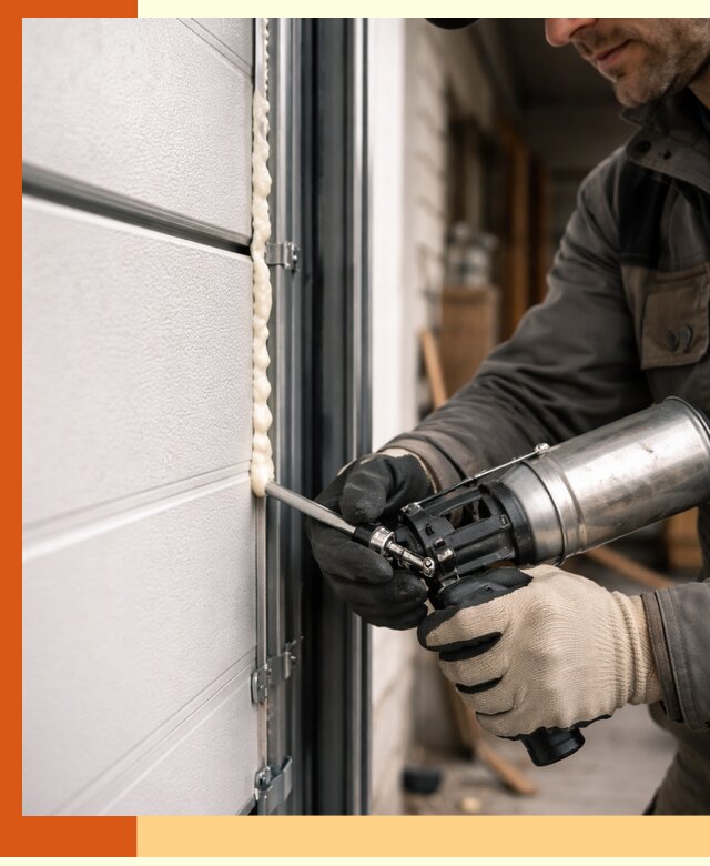 Заполнение пустот ворот в Россоши профессионально и герметично