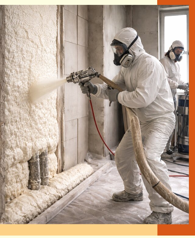 Напыление пенополиуретана в Россоши от 7777 руб./м2 — услуги и монтаж ППУ | ТепломастерРсс