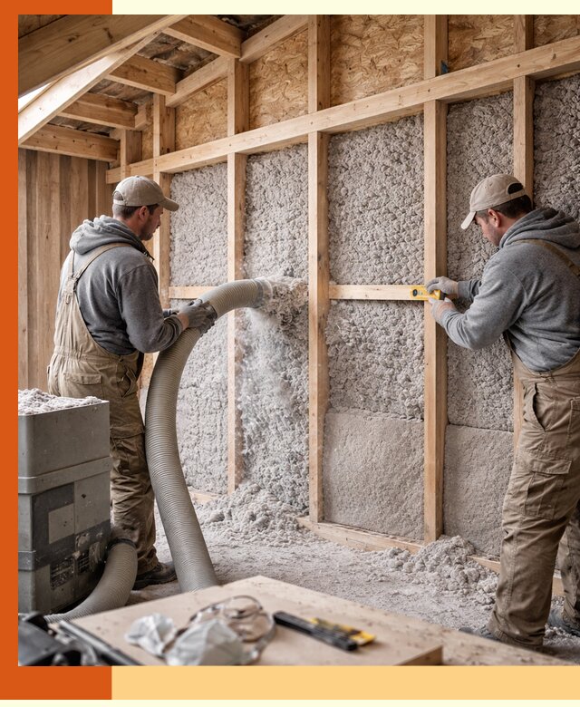 Утепление эковатой стен, потолков и перекрытий в Россоши