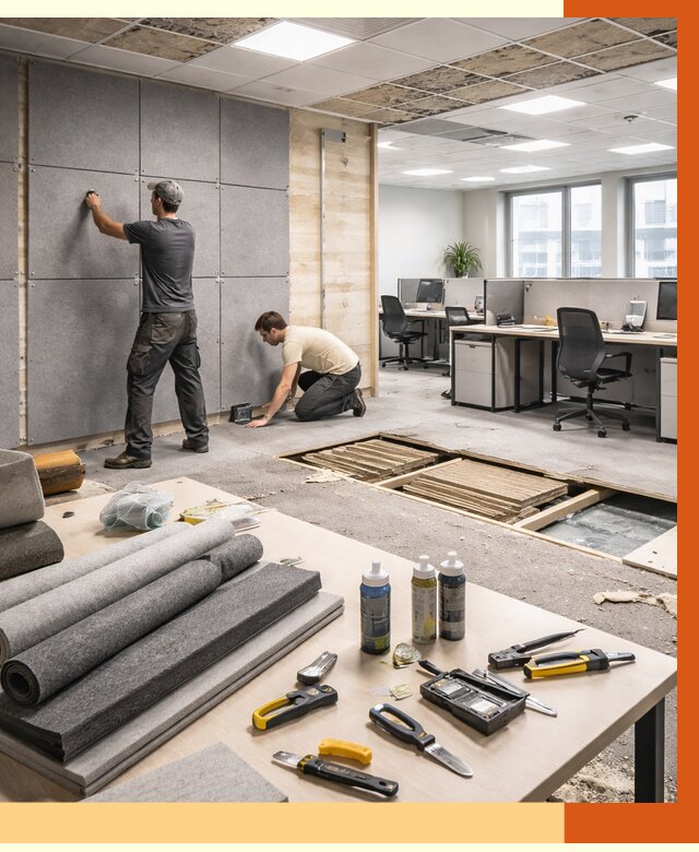 Профессиональная шумоизоляция офиса в Россоши от 6999 руб. за м2 | ТепломастерРсс