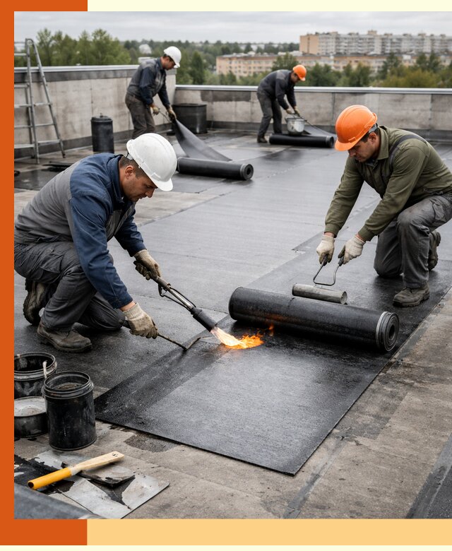 Профессиональная гидроизоляция плоской кровли в Россоши