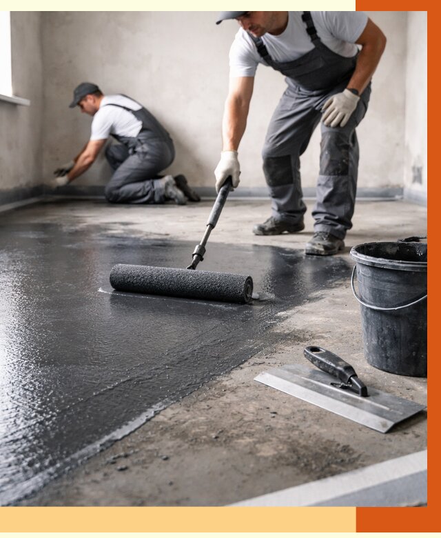 Профессиональная гидроизоляция пола в Россоши от 8814 руб. под ключ | ТепломастерРсс