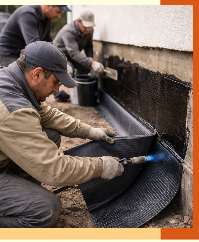 Гидроизоляция цоколя и отмостки в Россоши от 8814 руб. — ТепломастерРсс