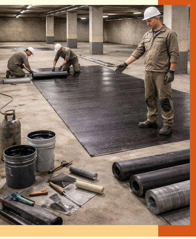 Гидроизоляция паркинга в Россоши от 1244 руб/м² — профессиональная защита | ТепломастерРсс