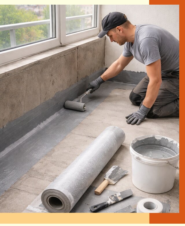 Профессиональная гидроизоляция балкона в Россоши от 4355 руб. | ТепломастерРсс