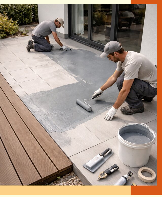 Гидроизоляция террасы в Россоши под ключ от 7777 руб./м² | ТепломастерРсс