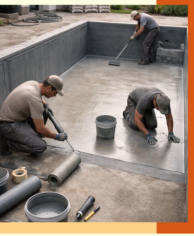 Профессиональная гидроизоляция бассейна в Россоши от 6740 руб. за м2 | ТепломастерРсс