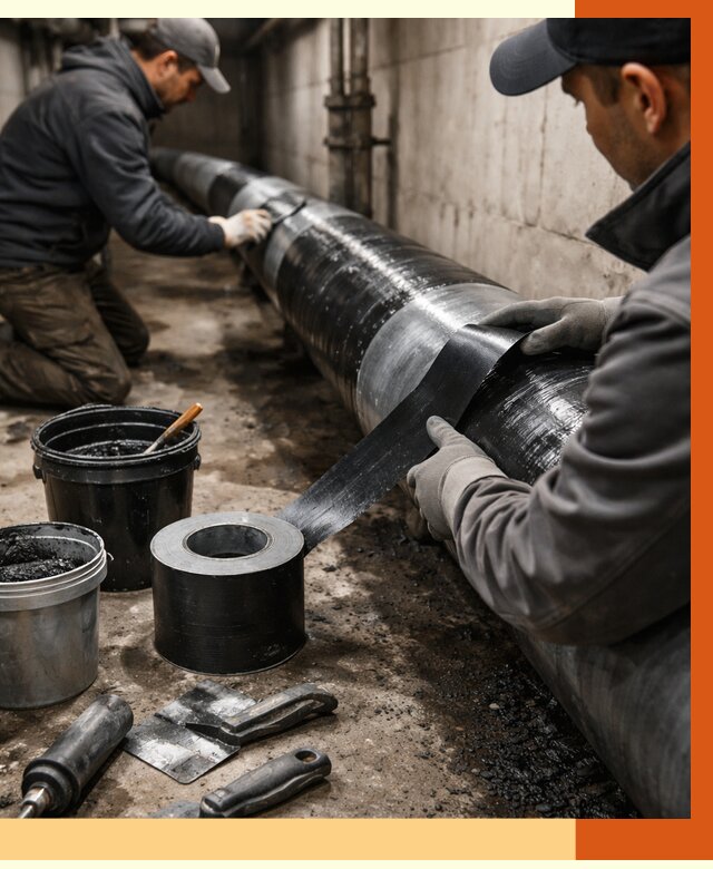 Гидроизоляция труб в Россоши от 2592 руб. — профессиональная герметизация | ТепломастерРсс