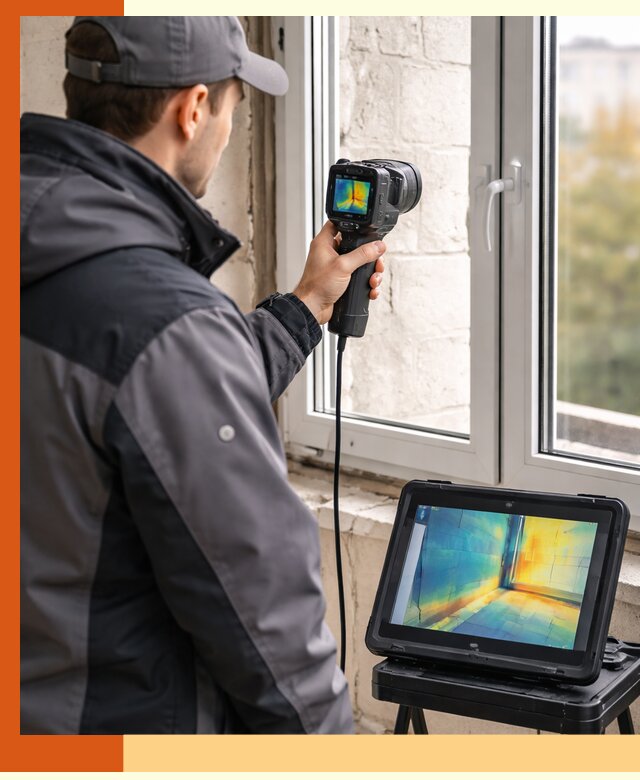 Тепловизионное обследование дома в Россоши для выявления утечек тепла
