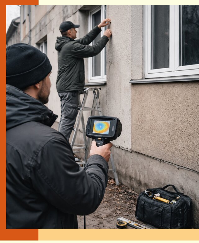Тепловизионное обследование фасада в Россоши для выявления дефектов