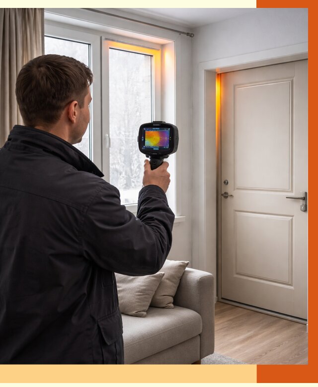 Тепловизионное обследование окон и дверей в Россоши от 4666 руб. | ТепломастерРсс