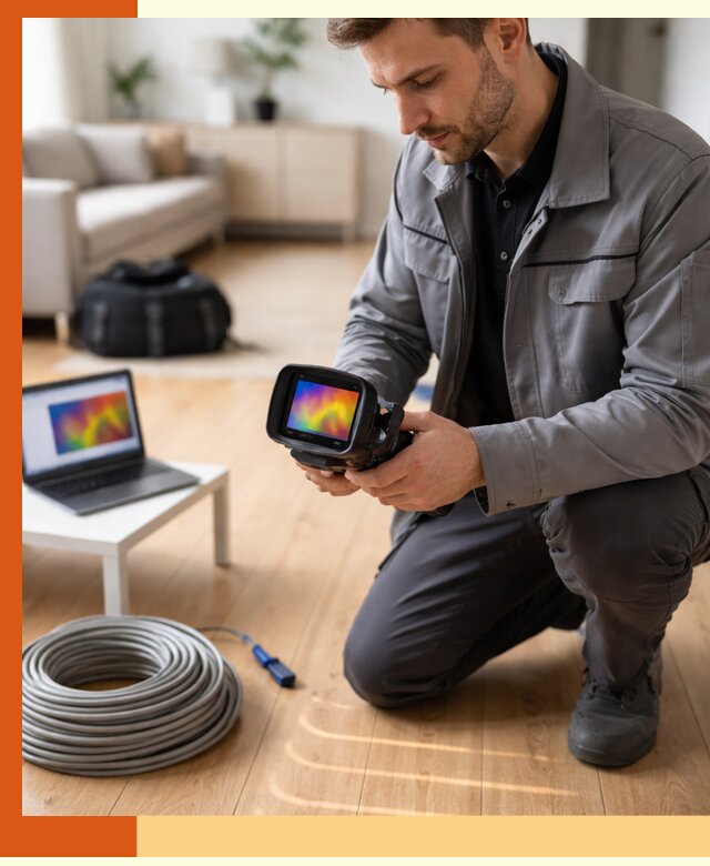 Тепловизионное обследование тёплого пола в Россоши для точной диагностики