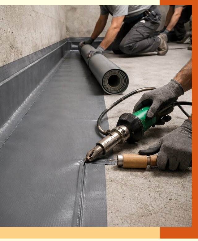 Монтаж гидроизоляционной мембраны в Россоши от 1032 руб/м2 | ТепломастерРсс
