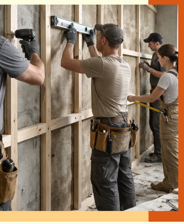 Монтаж обрешетки под утепление в Россоши от 1192 руб/м² | Заказать у ТепломастерРсс